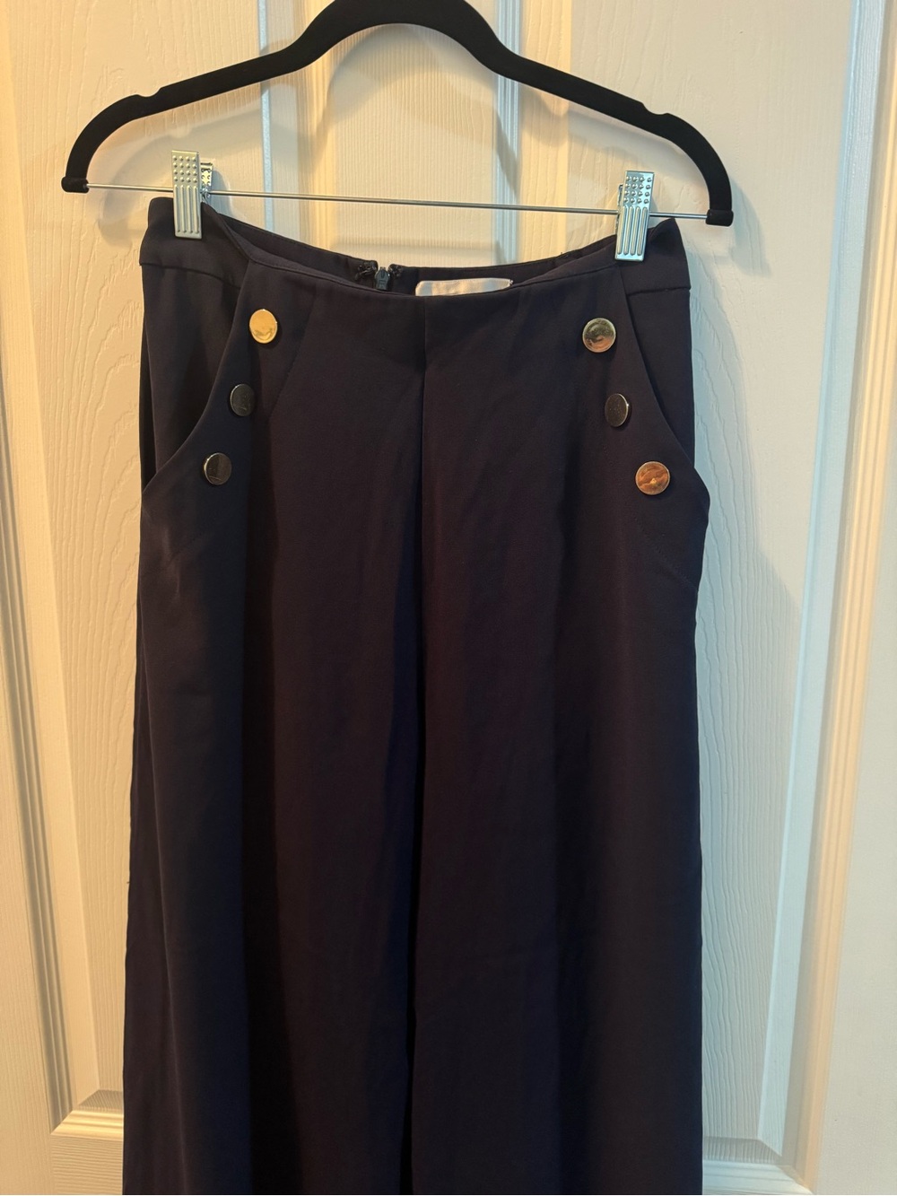 Zimmermann Wide Leg High Waist Navy Pants Size 1 (US 6) - Picture 3 of 9